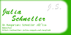 julia schneller business card